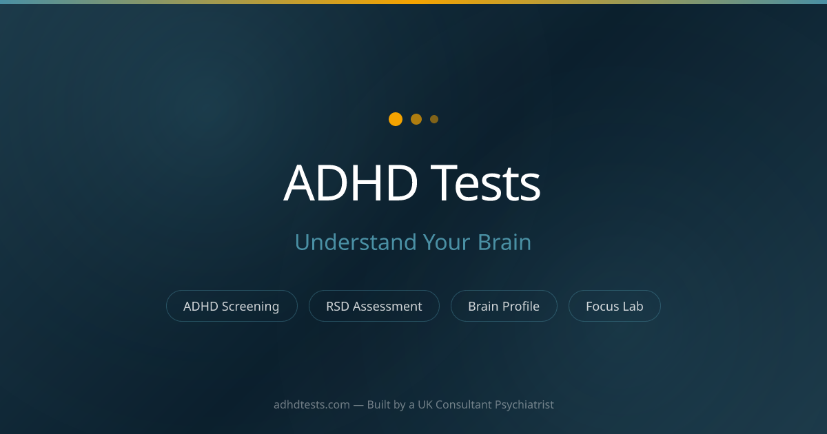 ADHD Tests | Understand Your Brain — Comprehensive ADHD Assessment Platform